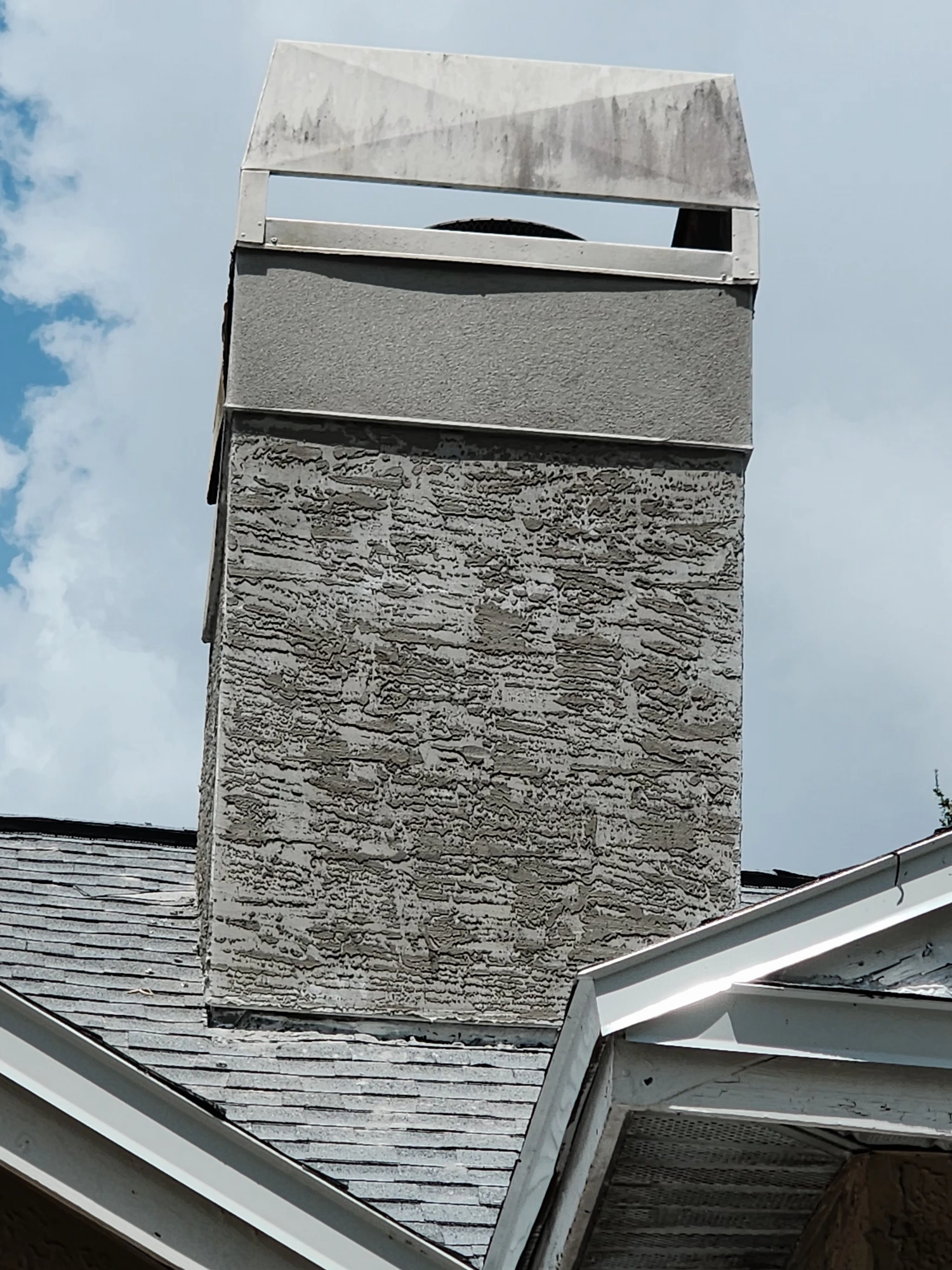Chimney Stucco Repair 1